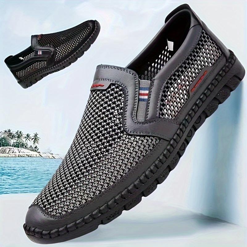 Men's Slip On Casual Shoes Non Slip Breathable All Seasons Outdoor Walking Camping Fishing All Seasons Comfy Durable