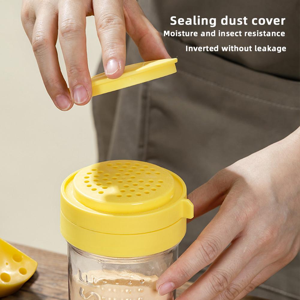 Диспенсер для сыра 450 мл, прозрачный, с герметичной крышкой от пыли, диспенсер против засорения для тертого сыра, сахара, матчи, специй