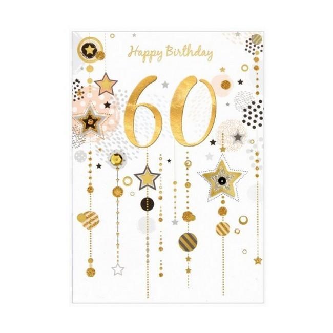 Simon Elvin Открытка на 60-летие Isabel Garden Milestone Stars (Упаковка из 6 шт.)