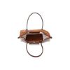 Longchamp Сумка-тоут Le Pliage 28 Classic с длинными ручками, холщовая с кожаной отделкой, женская, цвет Brandy 2605089504