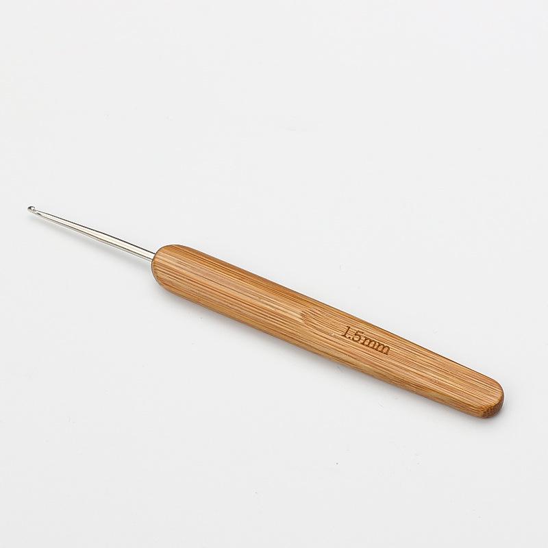 Карбонизированная бамбуковая ручка Крючок для вязания для вязания своими руками и свитеров - Круглая головка