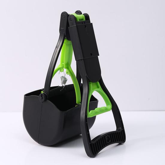 17.7" Dog Pooper Scooper Long Handle Folding Waste Pick Up Tool