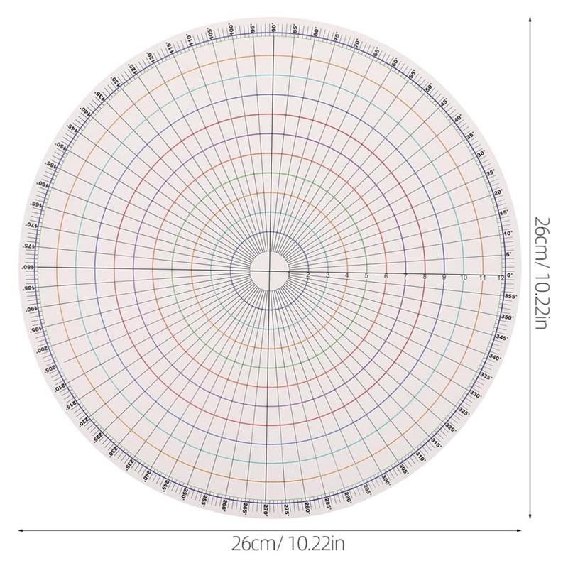 A96I-Pottery Clay Divider Tool Equal Circle Protractor Rotary Disc Pottery Trimmer Tool Circle Scale Ruler