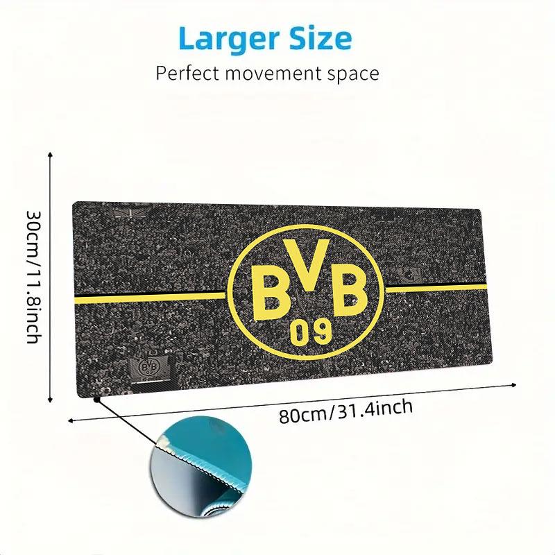 Dortmund Team Logo Mouse Pad, Large Gaming Desk Mat, Non-slip XXL Mousepad for Laptop & Tablet, Mini PC Playmat with Stitched Edges