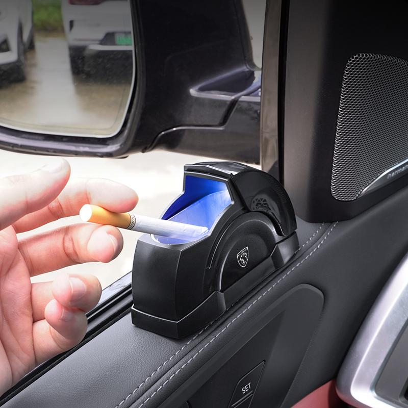 Car Ashtray Door Window Side Sticker Smokeless Ash Can For Peugeot 408 308 5008 208 2008 3008 Landtrek Rifter 508 301 Hub cap