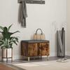 Hallway Bench with Cushion and Door Smoked Oak 60 x 38 x 46 cm