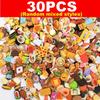 30/60 шт. Мини-игрушки для еды, смешанный стиль, куклы из смолы, мини-еда для игры в кухню, DIY-аксессуары для взрослых и подростков