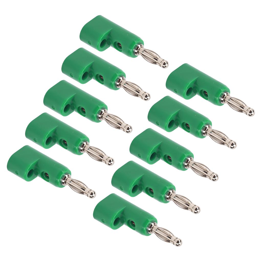 10pcs 4mm Stackable Banana Plug Connectors Solderless Banana Plugs for Security Accessories