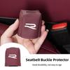 Car Front Fully Wrapped Leather Seatbelt Base Cover Buckle OIUDG4 Protector For Volkswagen VW Scirocco Polo Tiguan Sharan Touran