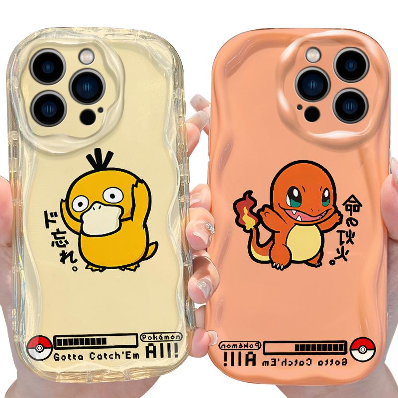 Аниме Покемон Мультфильм Псайдак Чармандер Чехол для iPhone 17 Air 16 E 15 14 Plus 13 12 Mini 11 Pro Max Ударопрочный Силиконовый Чехол