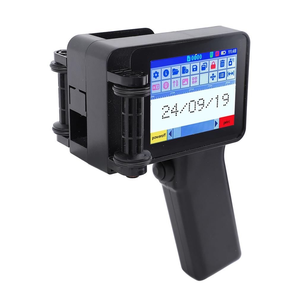 Ручной струйный принтер-пистолет Маленький портативный с HD LED 4.3-дюймовым сенсорным экраном N6 Без картриджа 12.7 мм для QR-кода