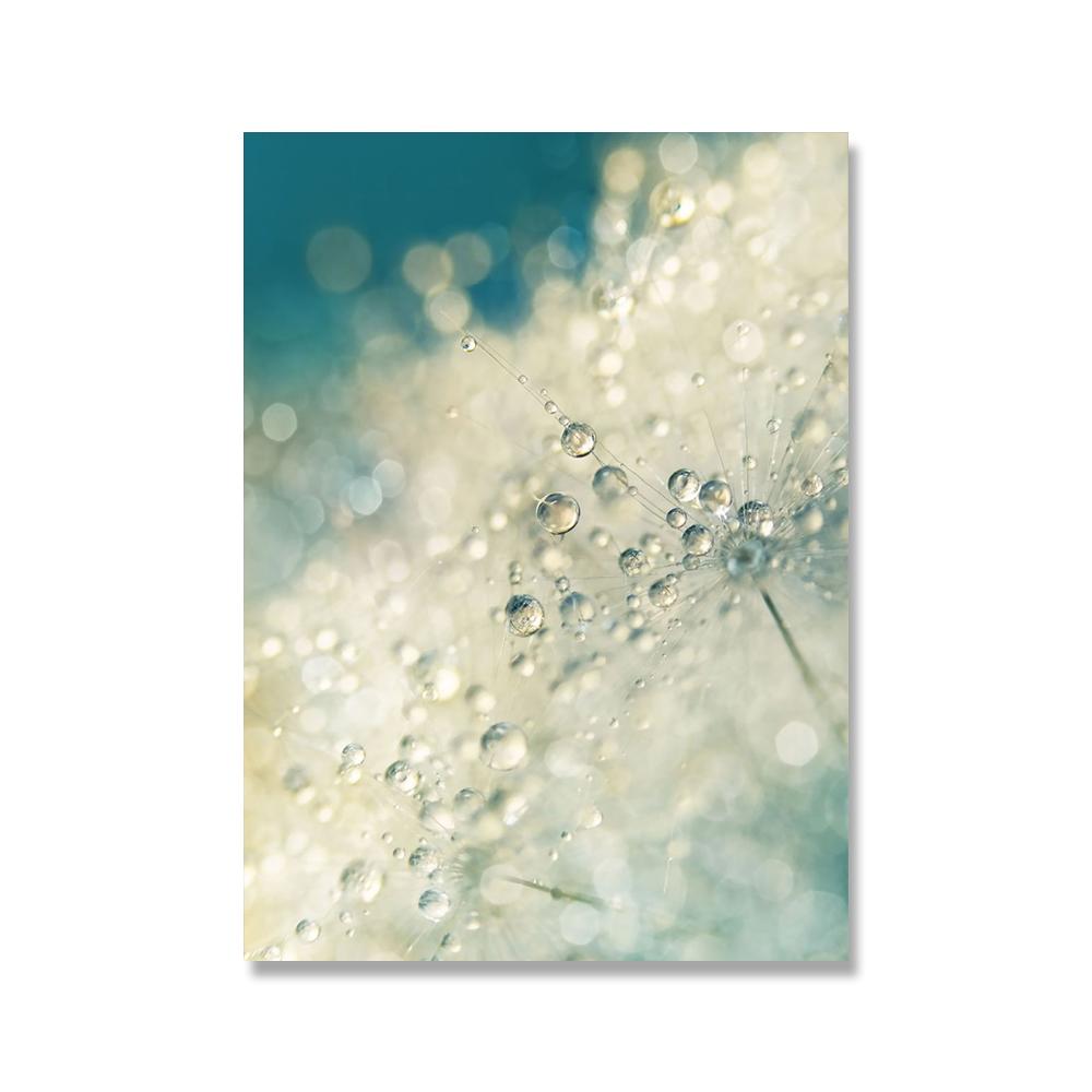 Серо-голубое растение Одуванчик Суккулент Картина на холсте Скандинавский пейзаж Фотография Постер Современный домашний декор Гостиная Спальня