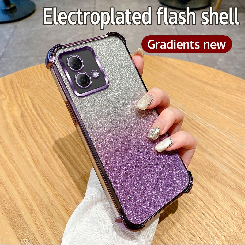 Роскошный Противоударный Прозрачный Чехол с Блестками для Телефона Motorola Moto G84 G54 G82 5G G52 G71S G30 G20 G10 Power Прозрачная Крышка