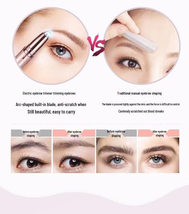 Electric Eyebrow & Nose Hair Trimmer - Unisex Automatic Shaper