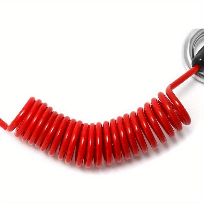 Отрывной трос прицепа, 1 упаковка, 6-футовый предохранительный трос для прицепа, Пружинная буксировка, Зажим для спиральной проволоки, Пружинная буксировочная пружина из нержавеющей стали, Витой трос для экстренной помощи прицепа