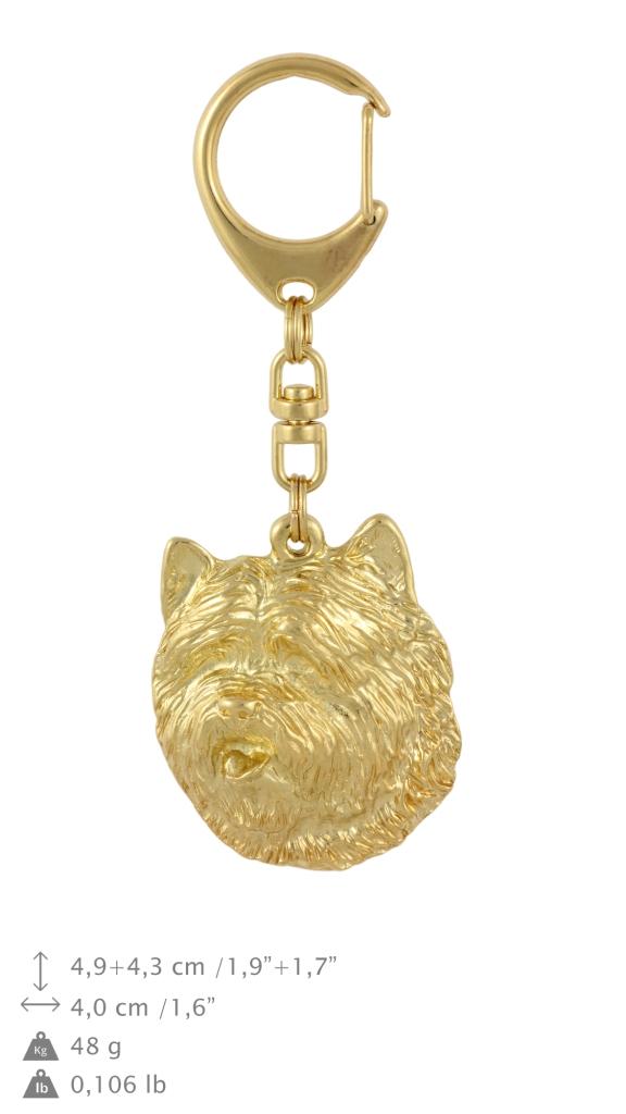 Керн-терьер - позолоченный брелок с собакой, украшение для сумочки, роскошный аксессуар от бренда Art-Dog