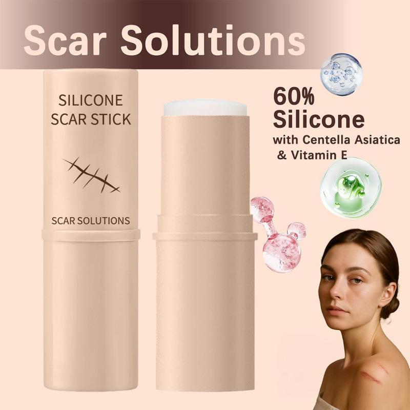 Scar Removal Stick Moisturizing Silky Facial Skin Gentle Silicone Repair Stick Fade Fine Lines Brighten Skin Tone Portable Skincare Tool