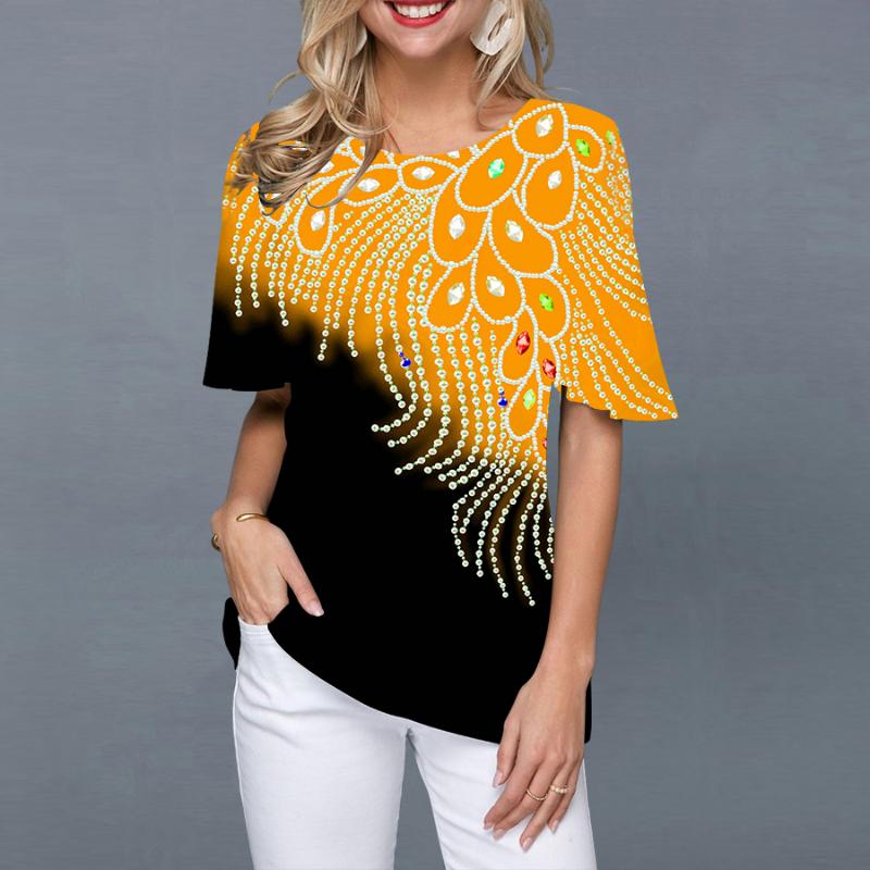 Лето 2022, женские футболки, модные топы с короткими рукавами с 3D принтом, женская винтажная одежда, футболки большого размера с круглым вырезом, футболки в стиле Харадзюку