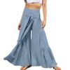Женские модные темпераментные завязки с эластичной резинкой на талии, плиссированные широкие брюки, повседневные свободные брюки