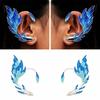 Design Blue Painted Ear Hook Elves Ear Cuff Elf Ear Cuffs Korean Ear Bone Clip Women Earrings
