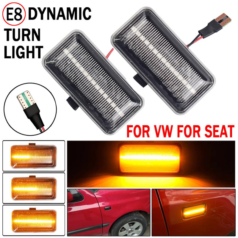For VW Volkswagen Golf 3 MK3 1H1 1H5 1E7 Passat 35i Vento 1H2 1991 1992 1993 1994 1995 LED Side Marker Turn Light Signal Lamp