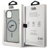 Karl Lagerfeld Klhmp15Shlskck Iphone 15  6.1 Czarny/Black Hardcase Iml Metal Karl&Choupette Head Magsafe
