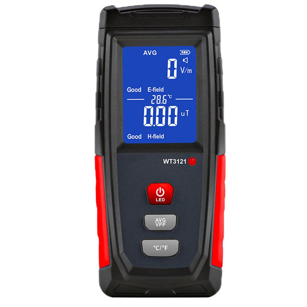 Детектор электромагнитного поля ЖК-дисплей Измеритель электрического поля для бытовой техники, телефона, компьютера