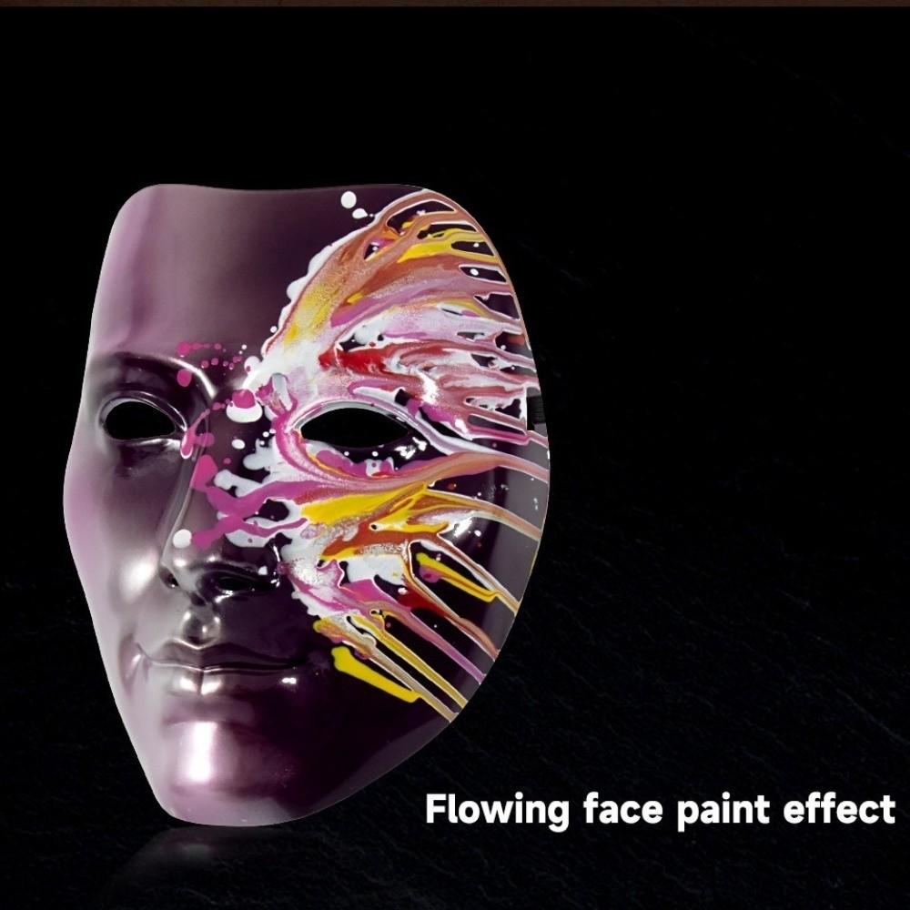 Пластиковая маска для лица Призрачная краска, струящаяся, Аниме Косплей Реквизит, Индивидуальная маска на Хэллоуин, Взрослая