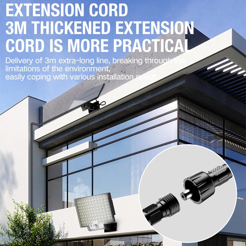 Solar Light 106LED Outdoor Courtyard Light Remote Control Split Body Human Sensing Terrace Balcony Outdoor Lighting