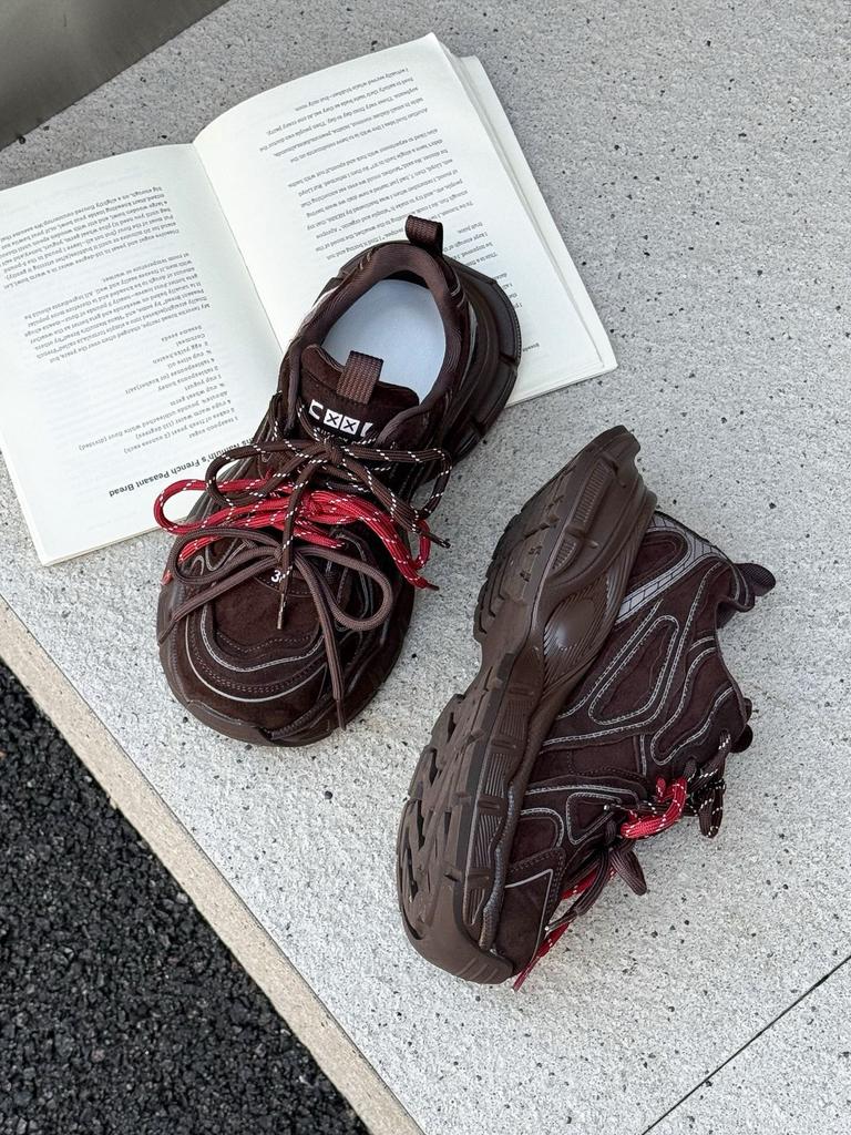 Платформенные кроссовки dad shoes женские кожаные 2025 осень новые универсальные увеличивающие рост повседневные спортивные туфли ins нишевый дизайн