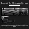 New Keycap Set Side Engraved Gradient Color 133 Keys PBT Double Sided Printed Shiny Backlit Keycaps for Mechanical Keyboards
