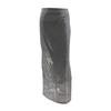 Maxi Skirt High Waist Solid Color Long Skirt with Shiny Sequin Decoration Home Commuting Street Leg-lengthening Skirt