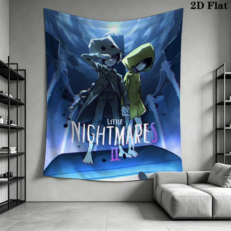 Little Nightmares Wall Tapestry Aesthetic Wall Hanging Printed Fabric Blanket Decorative Tapestries for Bedroom Living Room Home Decor