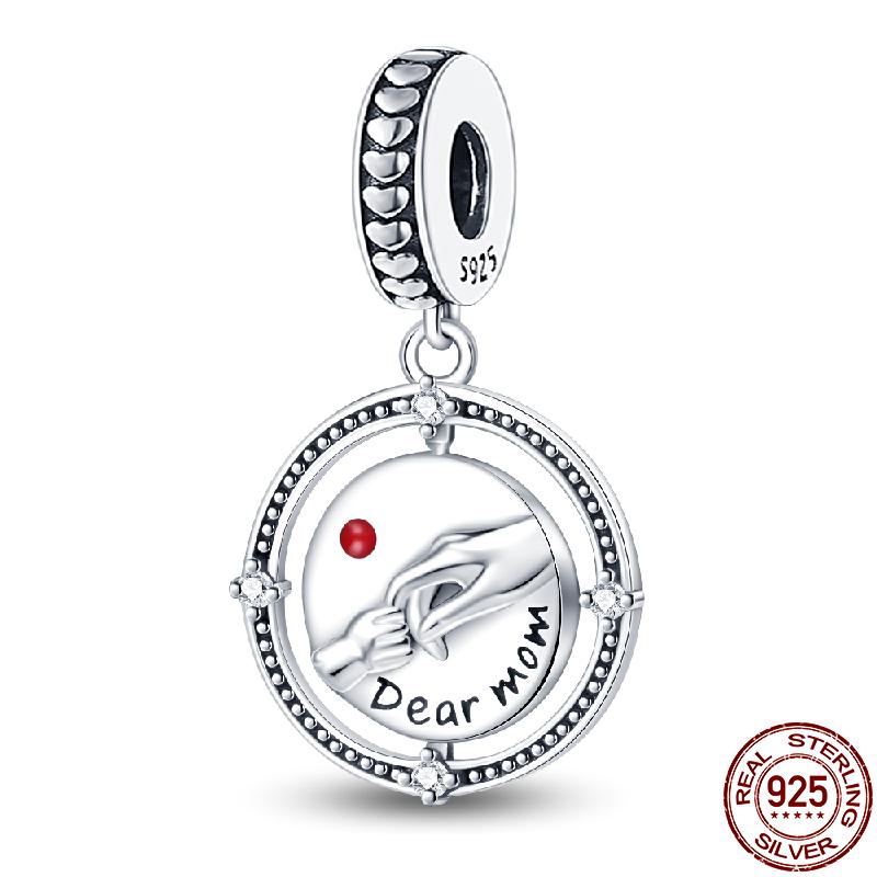 New In Copper Mother'S Day Series Charms Fit 3Mm Pan Bracelet Bead Diy Jewelry For Women Mother'S Day Gift