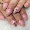 24 штуки миндальные блестящие цветочные съемные накладные ногти: Высококачественная весенне-летняя сладкая мода