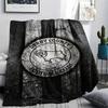 1PC Derby County FC Print Flannel Blanket, High quality Comfortable for All Seasons, Home Decor, Warmth and Comfort, Perfect for Christmas Gifts