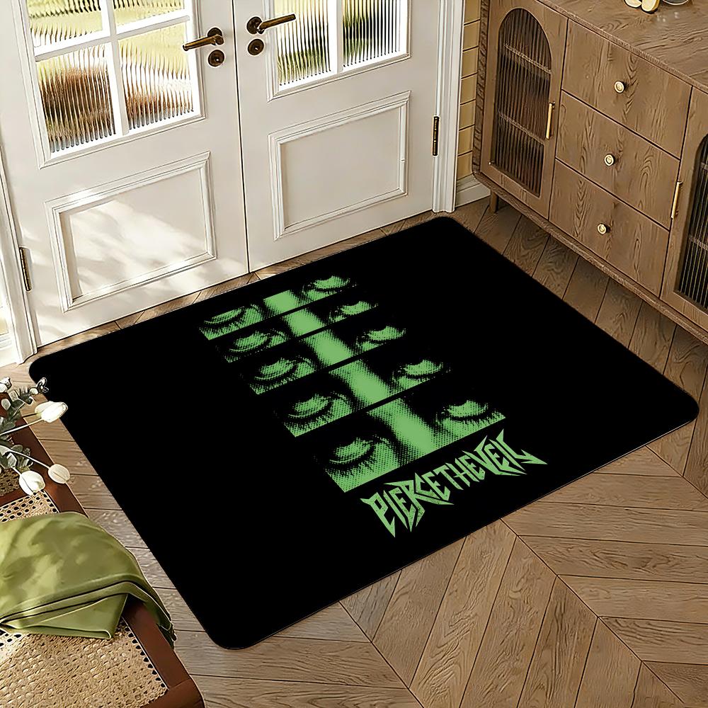 P-Pierce The Veil Band Collide With The Sky Floor Mat Floor Mat Soft Flannel Non-Slip Door Rug for Living Room