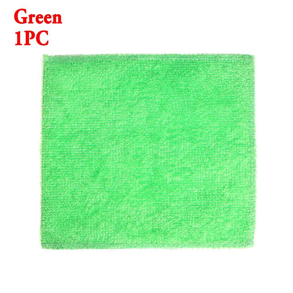 1Pc Soft Multi-color Anti-grease Bamboo Fiber Cleaning Rags Washing Towel Dish Cloth Household Kitchen Dinning Accessory