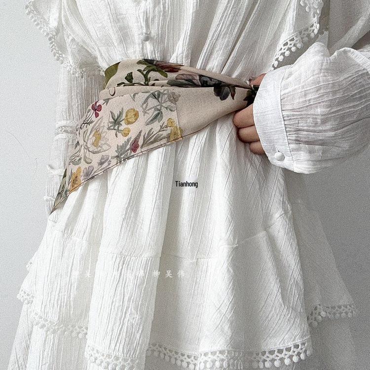 Женский этнический богемный шарф-пояс: Стильный поясной аксессуар для платьев и джинсов