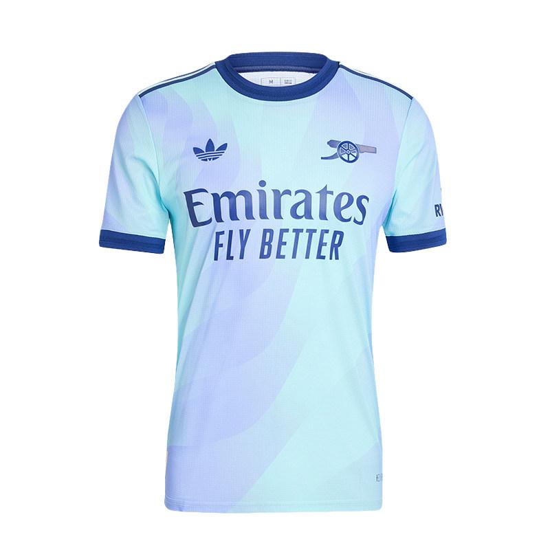 Adidas Originals 2024/25 Третья форма серии ARSENAL С круглым вырезом Повседневная с коротким рукавом Ретро Футбольная форма для мужчин - Синяя