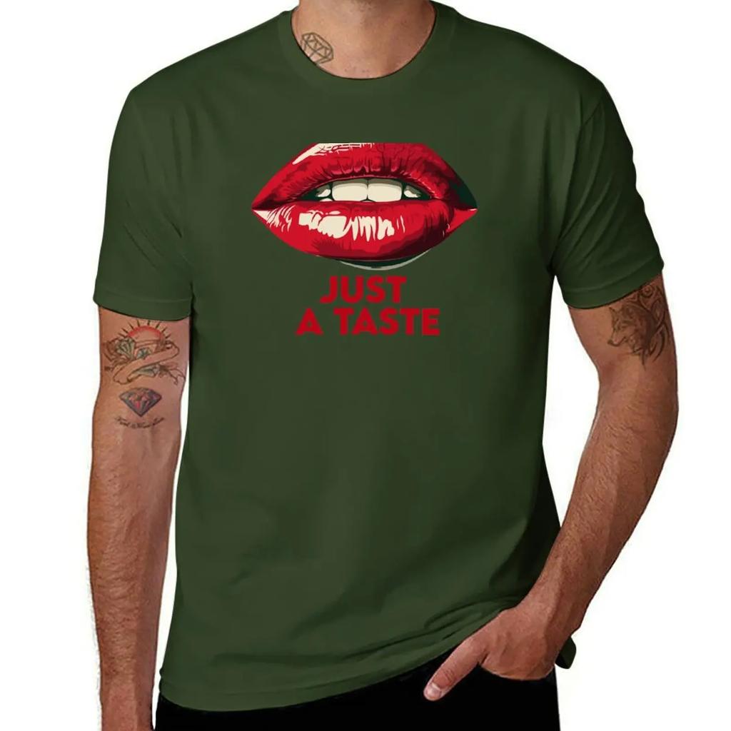 Red Lips Just a Taste TShirt anime stuff basketball graphic tees sublime men clothing