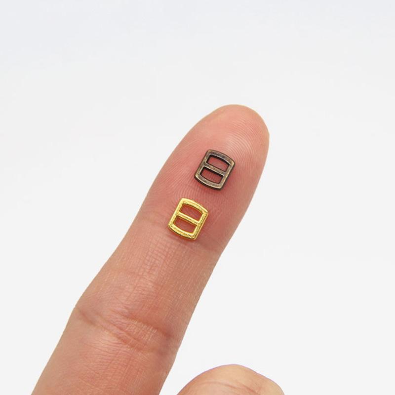 10pcs Craft Supplies Square Mini Buckles Metal Adjustable For Tiny Belt Bag Clothes Accessories