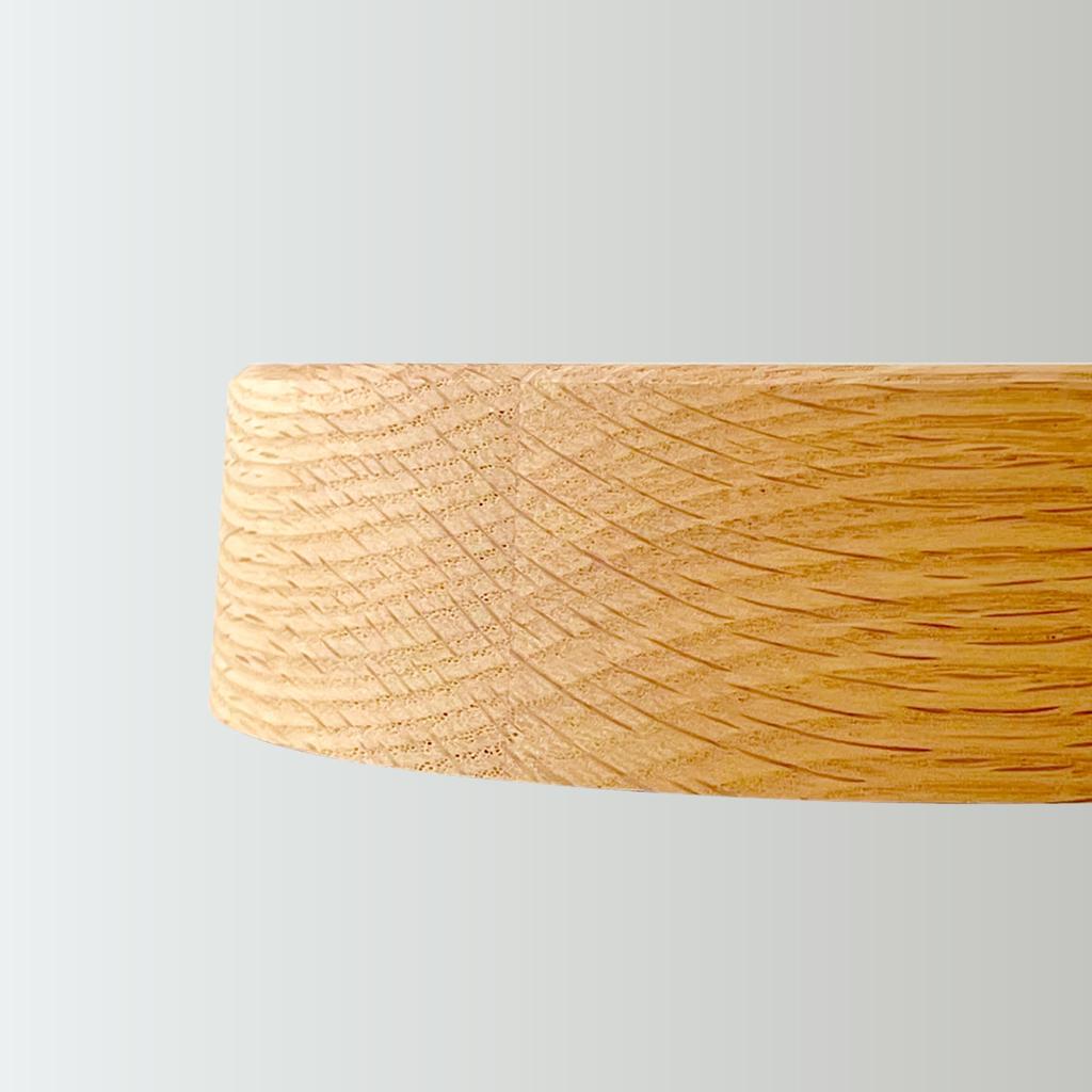 KATOMOKU Muku Clock 13 Oak Wall Clock Continuous Second Hand km-130OARC 220mm (Radio Clock)