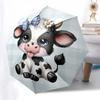 Складной зонт с узором Хайлендской коровы, модный, с автооткрыванием, 8 металлических спиц, пластиковая ручка, складной, защита от солнца, идеальный рождественский подарок