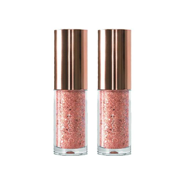 Peach C - Champagne Eye Glitter #03 Rose Coral Bundle Set