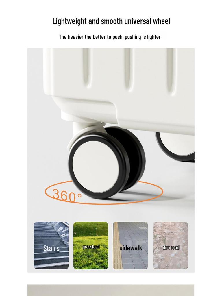 Прочный чемодан-тележка большой вместимости с кодовым замком и универсальными колесами