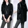 Versatile Leather Jacket Women's Short Sheepskin Jacket Blazer Motorcycle Casual Spring New Style