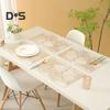 ПВХ салфетки креативные ажурные квадратные подставки под цветы для защиты стола термостойкие износостойкие обеденные коврики универсальный домашний декор