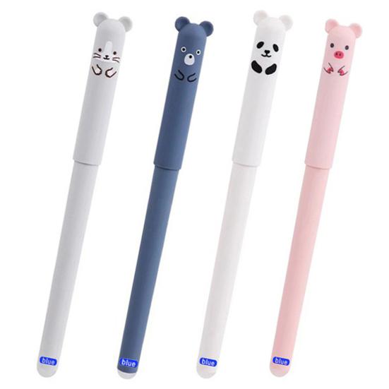 Набор из 4 стираемых гелевых ручек с черными синими чернилами, 5,9-дюймовые длинные гелевые ручки