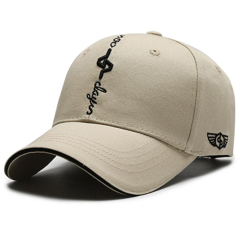Трендовая хлопковая бейсболка с козырьком-утконосом и вышитым буквенным дизайном на все сезоны